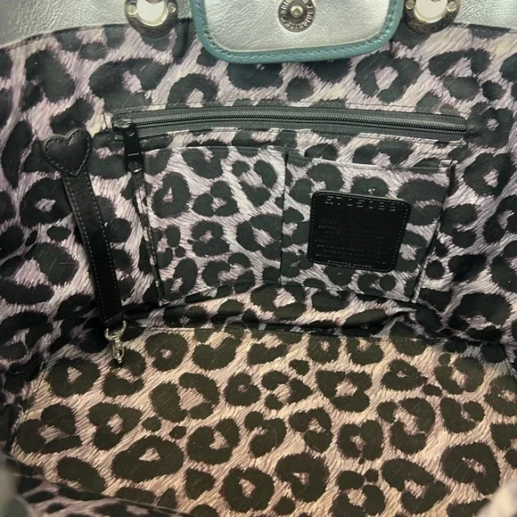 Brighton Fashionista Yellow Coated Canvas Leather Handbag World Travel Tote - Picture 11 of 15